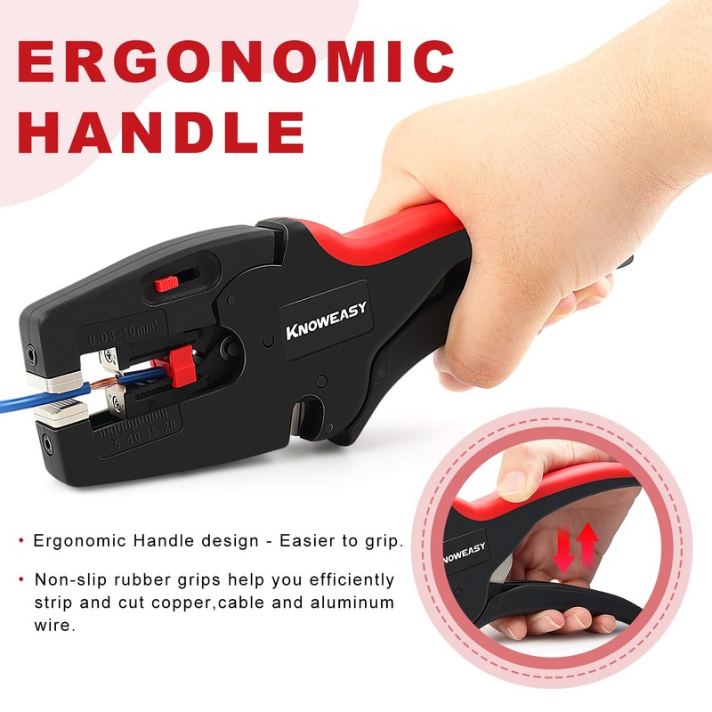 Knoweasy Upgraded Wire Stripper : 2-in-1 Heavy Duty Wire Stripper