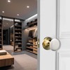 NCL White Door Knobs, Round Passage Door Knob (3 Pack),