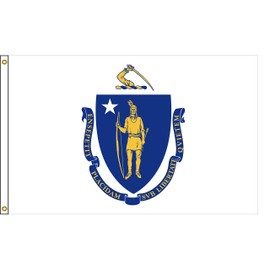 Massachusetts 3x5 Feet Nylon State Flag Made In USA