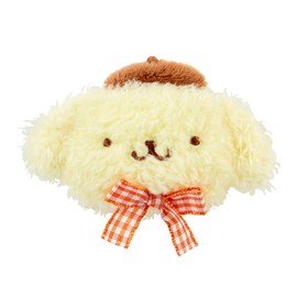 Sanrio 236900 Face Shape Hair Clip, Pom Pom Pudding, Hair Rubber