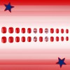 Independence Day Press on Nails Short Square False Nails with