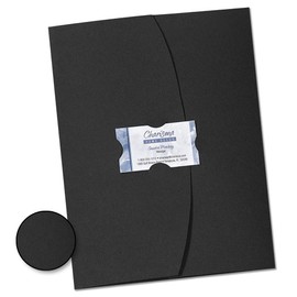 PaperDirect Black Crescent Presentation Folders, Set of 10, Document Holder, Office Supplies, Certificate Cover for School, Work, Diplomas, Graduation & Awards, Certificate Holder