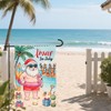 Lyreh Christmas July Garden Flag, 18x12 Inch Santa Claus Tropical