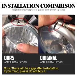 HCMOTORKU 5.75" Black Headlight Lamp Trim Ring For Harley Sportster Softail Breakout 94-23