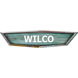 WILCO Old School Retro Shaped Weathered Rustic Painted Wood Look Decal Bumper Sticker for use on Any Smooth Surface