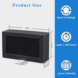 TIOPY 3D Printer Activated Carbon Air Filter Cartridge for Bambu Lab, Air Purifier Filter Replacement, Easy to Install 3D Printer Accessories Compatible with Bambulab X1C/P1P/P1S/X1/X1E, 1 Pack