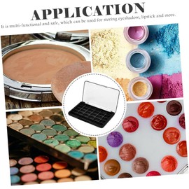 COLLBATH Caja para Depotar Sombras de Ojos Negra de Abs, Portátil y Adecuada para DIY y Mesas de Tocador, Paquete de 3 Unidades para Maquillaje y Lápiz Labial