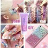 6 Color Sequins Glitter Body Gel 50ml Glitter Liquid Festival