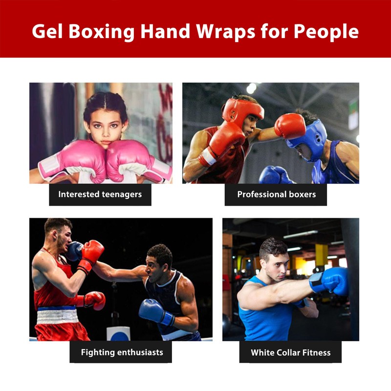 Boxing Gloves Hand Wraps Nylon Gel Anti Slip Half Finger