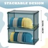 SCAVATA 2 Pack Large Hat Organizer Box, Stackable Clear Baseball