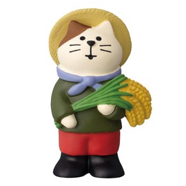 Deco Corporation Concombre Rice Farmers Cat Size: Approx. W4 D3 H5.6 ZCB-35803