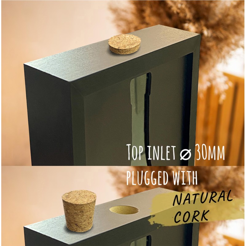 flinelife Wooden Wine Cork Holder, 13x8, Wine Cork Collector Shadow