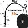 Lifyzoon Heavy Duty Hanging Plant Bracket: Outdoor Hand-Forged Hanging Plant