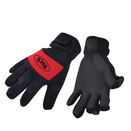 Meduza Neoprene Gloves York Black & Red Thermal Fishing Gloves (XL)