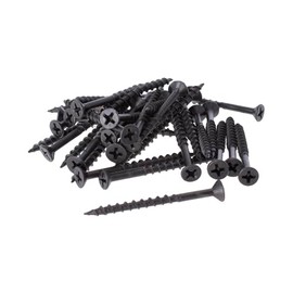 Pijas Para Madera Multiusos Trabajos Carpinteria, Tornillo Aglomerado Negro Fosfatado Anti Corrosión, Bolsa Con 500 Piezas (#10 X 1-1/2")