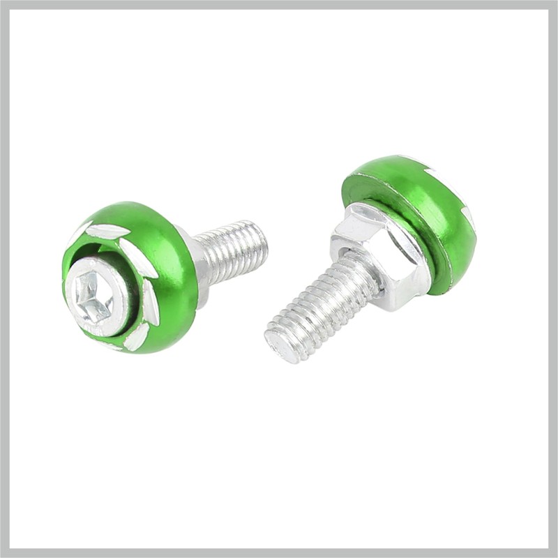 RATCHROLL 4pcs 6mm Metal Motorcycle License Plate Frame Bolt Screw