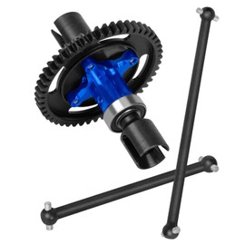 RCarmubWow RC Center Drive Shaft w/ 50T Gear Slipper Upgrades Part for Arrma 1/8 Typhon 6s,Steel #45 Front & Rear Center CVD Axles 2pcs,50T Differential Gear,Navy Blue