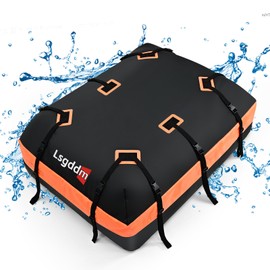 CYDDUP Roof Bag, Waterproof Soft Car Top Carrier Without Rack, 21 Cubic Feet Cargo Carrier for Top of All Vehicles with/Without Rack, Includes Anti-Slip Mat, 6 Door Hooks, Luggage Lock, Storage Bag