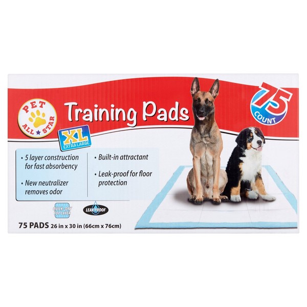 Pet All Star Extra Large Training Pads, 75 count