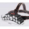 Dolores Lampara Táctica Cabeza Recargable Usb 11 Led Linterna Minera
