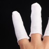 100 Pieces Finger Cots Cotton Finger Guards Elastic Fabric Finger
