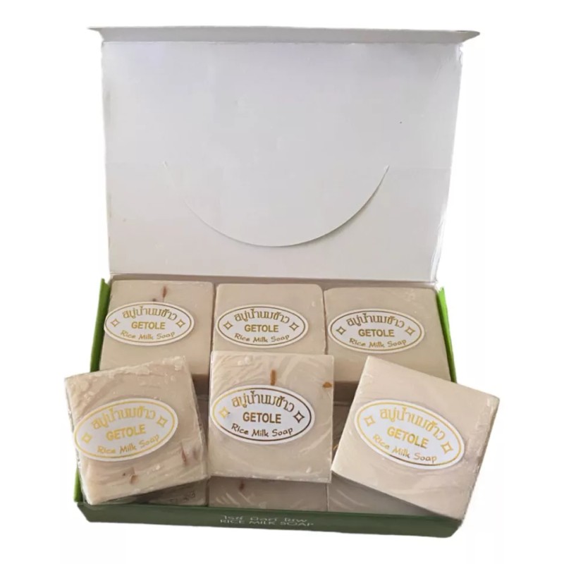 Getole Jabón Leche Arroz Antimanchas Antiacné Cierra Poros Exfolia