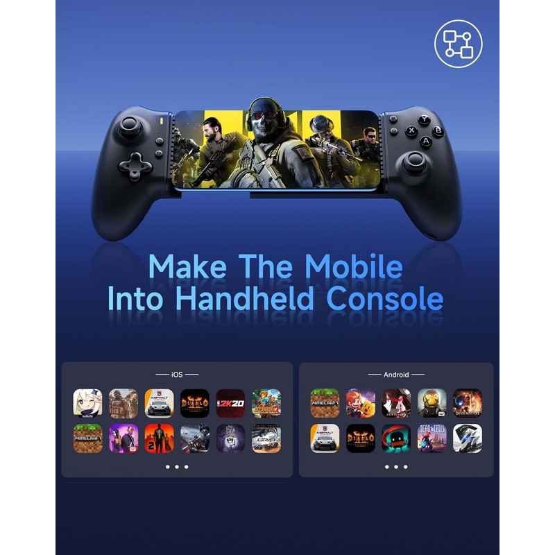 EasySMX M15 Handy Controller Android, Smartphone Controller, Bluetooth Handy Controller