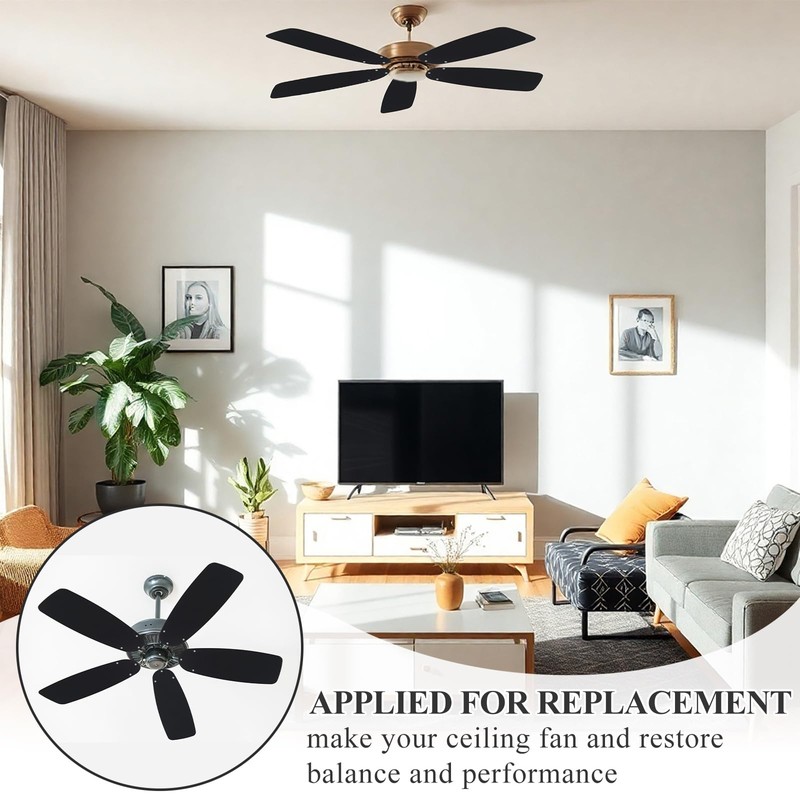 Kittmip 5 Pack Replacement Fan Blades for 42"/52" Ceiling Fan
