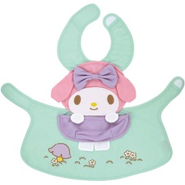 Skater Sanrio My Melody CBAEP1-A Die-Cut Baby Apron, Meal, Size 80-90, Water Repellent, Includes Catch Pocket, Sanrio My Melody