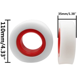 4pcs 1.9" Tire Foam Dual Stage Rubber Inner & Insert for Outer Foam for Axial SCX10 90046 Traxxas TRX4 114-120mm Tire (Red)