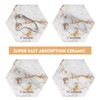 Gold Coasters,Marble Coaster Set for Table Protection,8 Pcs Drink Coasters