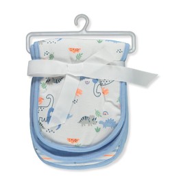 Real Love Duck Duck Goose Baby Boys' 3-Pack Burp Cloths - white/blue, one size