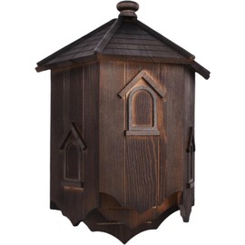 Eco-Friendly Wooden Bat House| Handcrafted Cedar Bat Shelter | Wildlife Conservation Habitat (Dark Brown, Large)