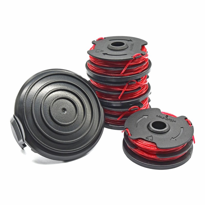 WETOOLPLUS 5 Pack 0.065'' Replacement Trimmer Spools & Cap Cover