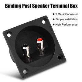 Socobeta Speaker Terminal 2 Way Terminal Box Binding Post Push Spring Speaker Connector for DIY Home Car Stereo