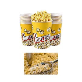 Popcorn Containers, Paper Containers < All for The Hostess>64 oz Popcorn Containers for Party & Movie, Home, Nature (20 per Pack)