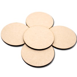MDF Circle Shapes – Wooden Mini Circles & Round MDF Disks for Crafts – Blank Decoration Embellishments for DIY Painting, Card Making, Scrapbooking – Cut Out Craft Shape (40 Pack, 50mm)