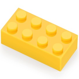 320 Pieces 2x4 Yellow Bricks Building Blocks Creative Play Set Classic Basic Parts Toy Accessories Combine with 3001 Major Brick Brands (Yellow)