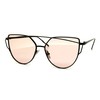 O2 Eyewear 842 Premium Oversized Cat Eye Tinted Flat Lenses