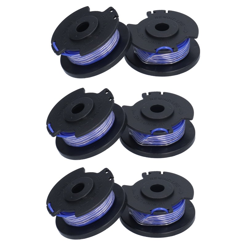 6PCS String Trimmer Replacement Spool Line for Ryobi 18/24/40V Weeder