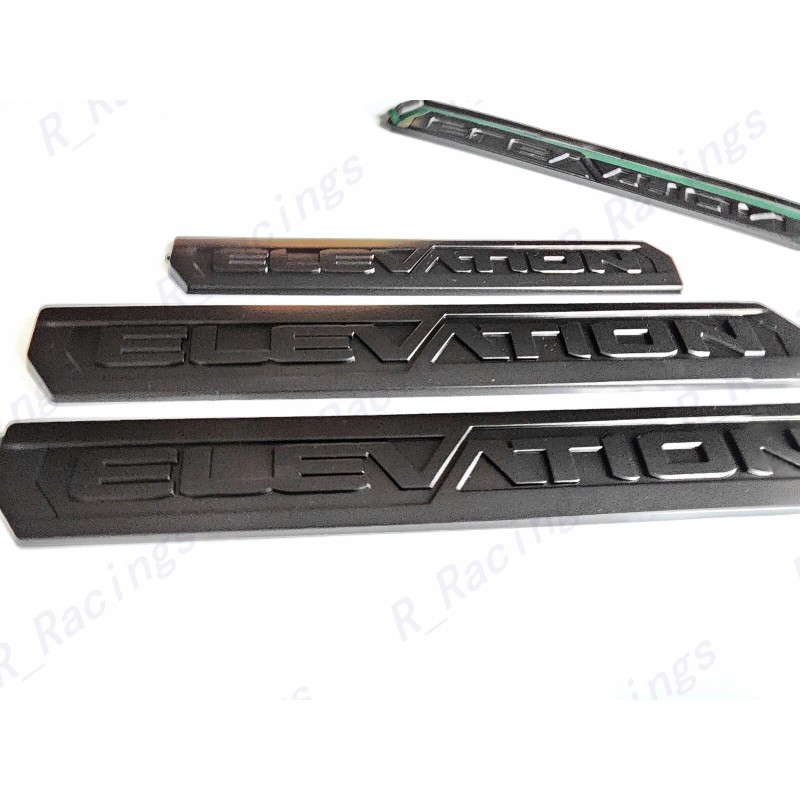 GMC OVERLAY 3PCS Matte Black Door Rear Elevation Emblem Badge