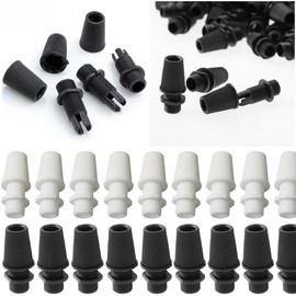 RecDec 50 Pack Light Socket Grip Strain Relief M10 Screw Coupler Sleeve Connector Replacement Cord End Tip Wire Clamp Protector for Edison Bulb Sockets Pendant Lamp E26 E27 Base Holder