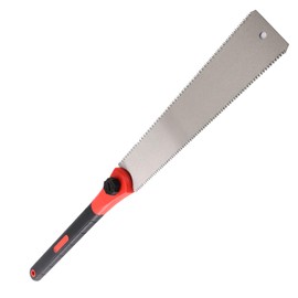 DUEBEL Japanese Fine Cut Saw, Hand Saw Ryoba Double Edge Pull Saw Interchangeable Flush Cut Saw Flexible Blade Handsaw for Woodworking (Japanese Ryoba Saw 31.8cm)