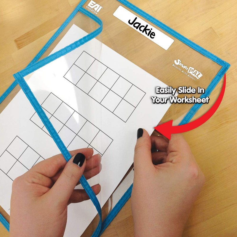EAI Education SmartPAL Dry Erase Sleeves | Unique Top and