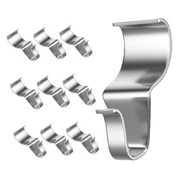LABRIMP 10pcs No-Hole Vinyl Siding Hooks for Easy Hanging Stainless Steel Clips for Securely Supporting Items Design for Home and Outdoor Use