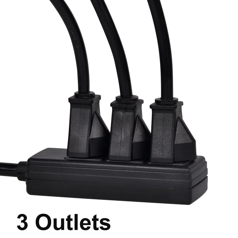 PowGrow Power Strip, 14AWG NEMA 6-15P 10ft Long Power Extension