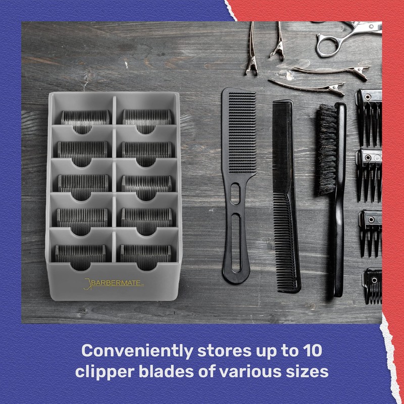 BarberMate Blade Rack Storage Tray - Holds 10 Clipper Blades