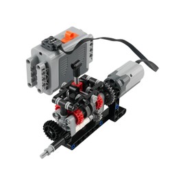 RCmall MOC High-tech 4/5/6 Speed Manual Gearbox Model Building Blocks Kit 8883 M Motor Power Functions DIY Transmission STEM Puzzle Toy Gift for Boys/Adults (4 Speed)