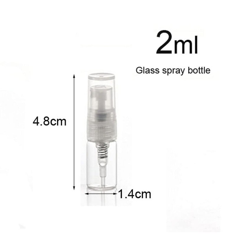 Elfenstall- 30pcs Mini Clear 2ml 5/8Dram Atomizer Vial Glass bottle