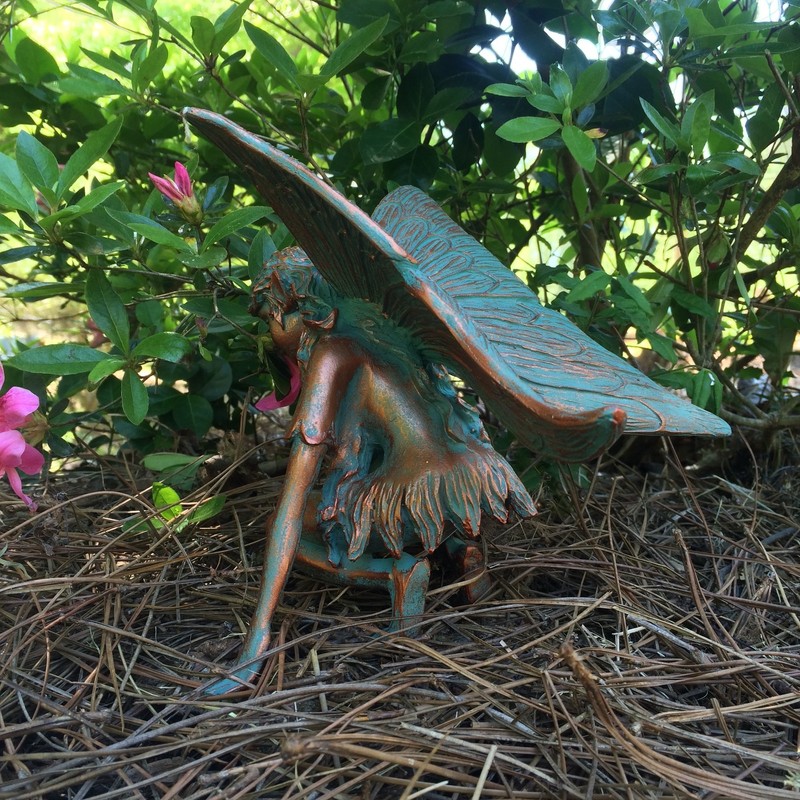 Suffolk Fairies Homestyles Butterfly Fairy Figurine #96202 Garden Statue Bronze